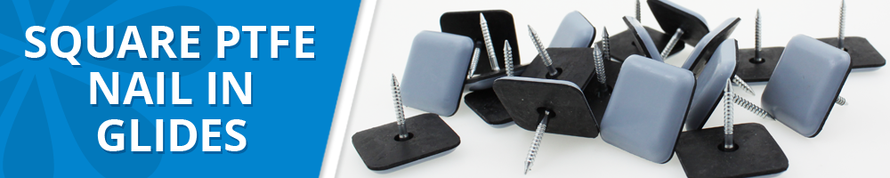 square nail in PTFE furniture glides sliders